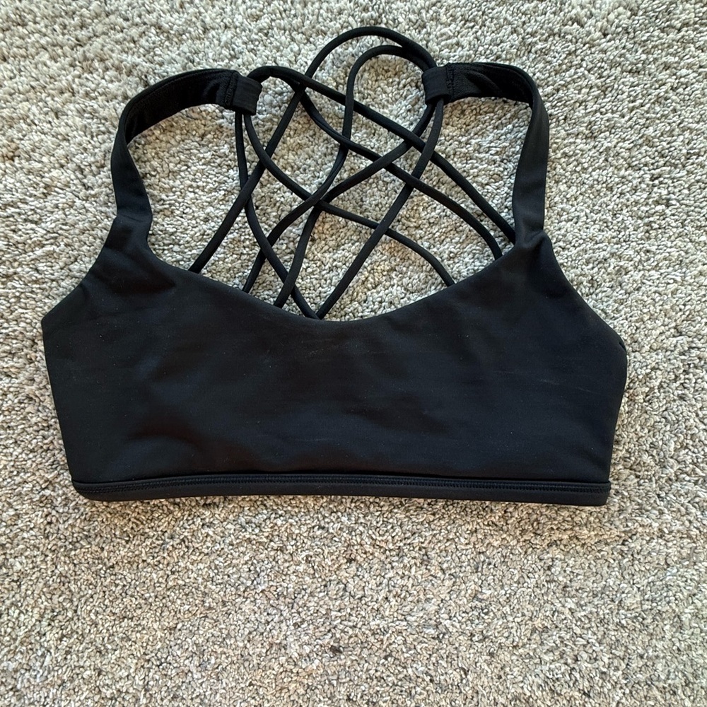 Lululemon Athletica Black Strappy Sports Bra